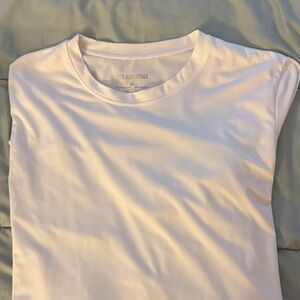 Men's White Long Sleeve Tee